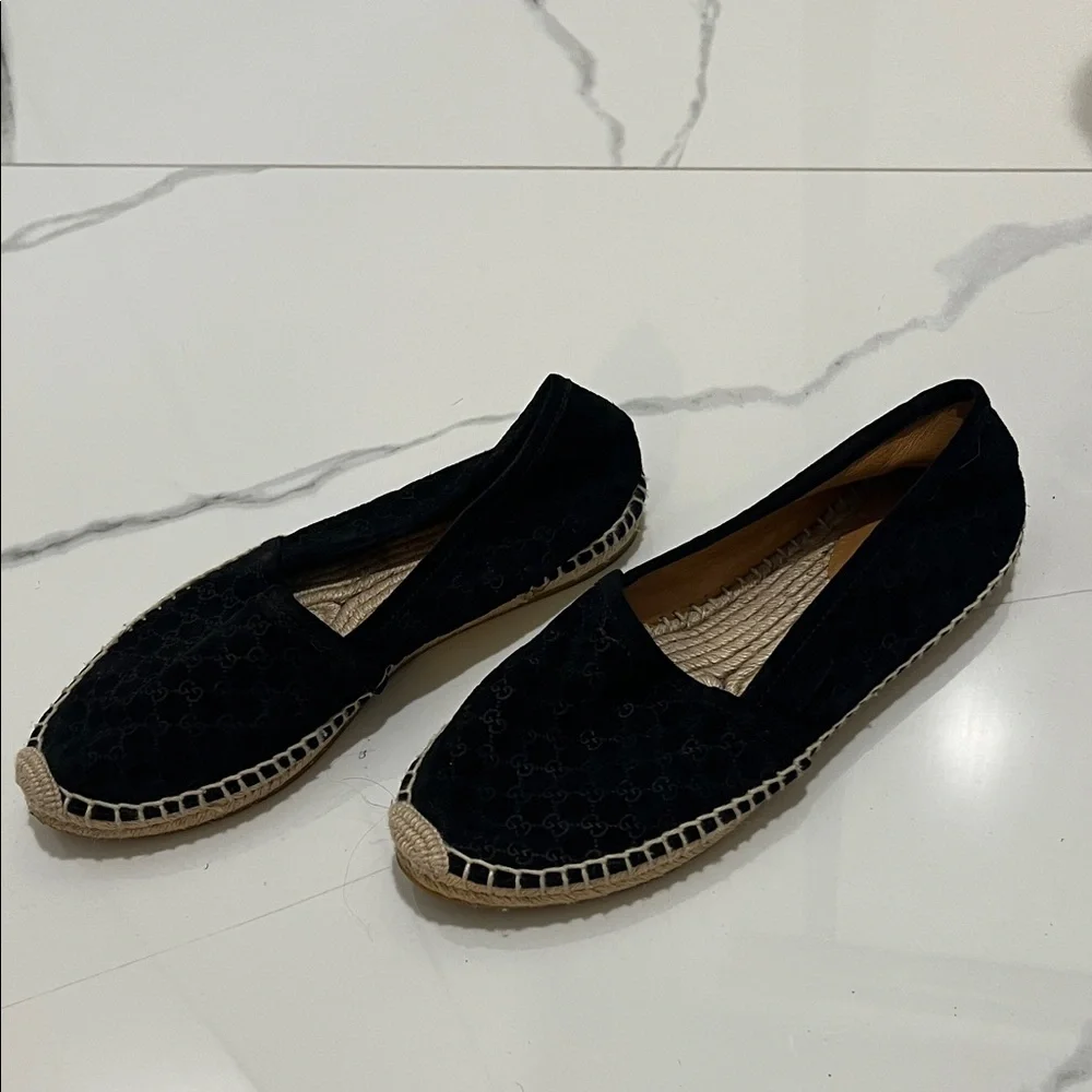 🚨SEND OFFERS🚨 Gucci Black Canvas Espadrilles